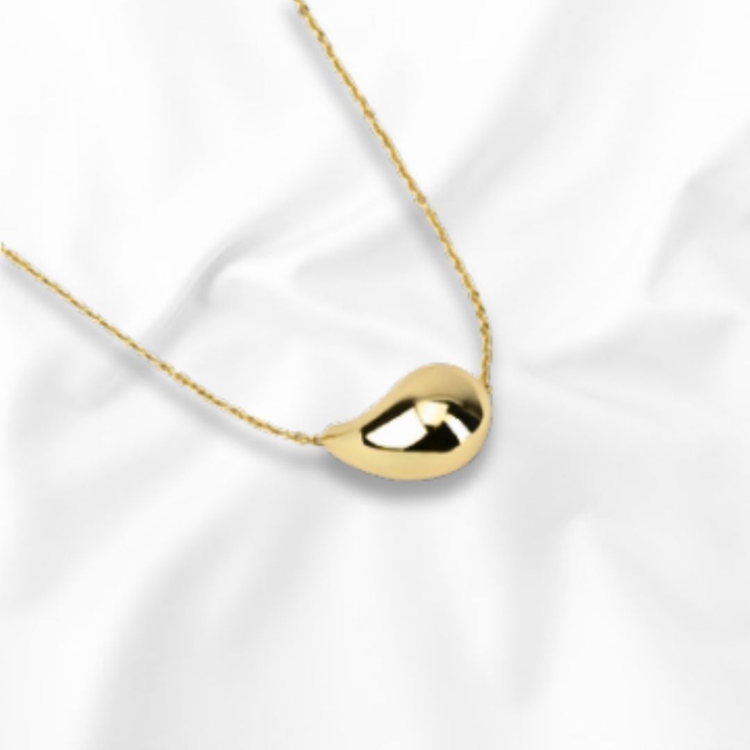 Collar con Dije en Forma de Gota Chunky Medida 45 cm de Largo