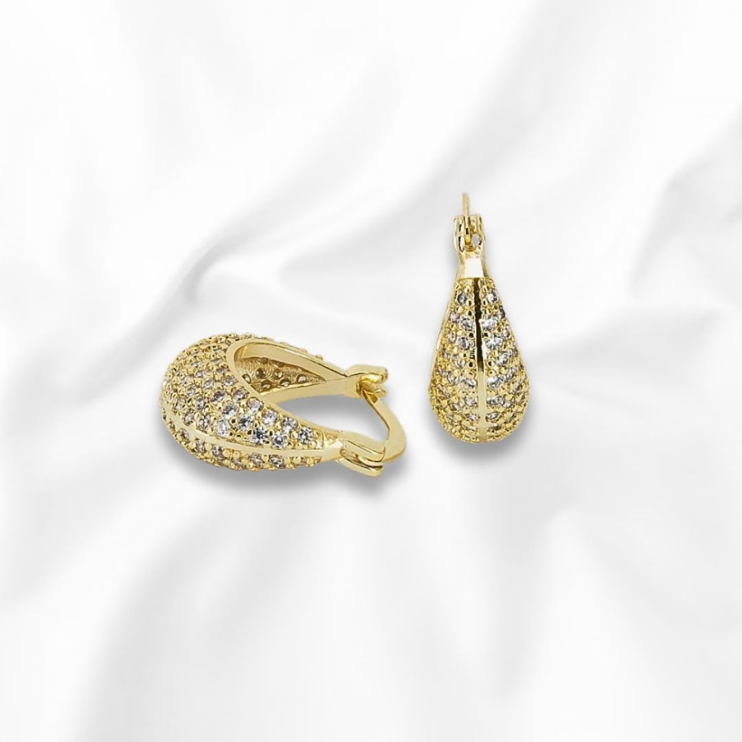 Arete Arracada con Diseño Chunky Chico