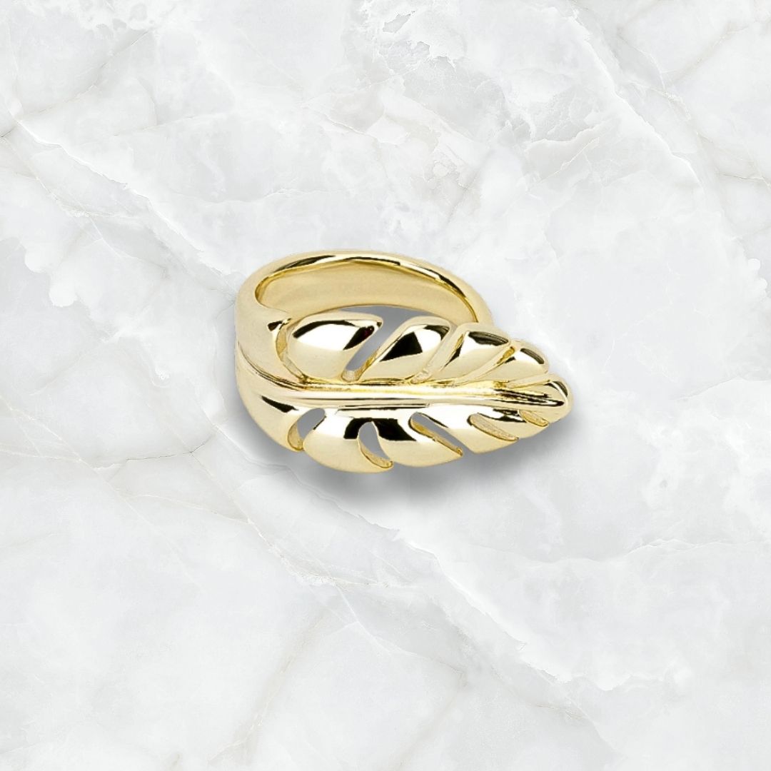 Anillo Ajustable Diseño de Hoja