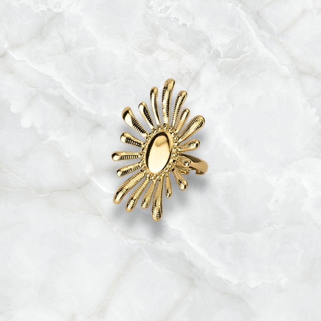 Anillo Autoajustable Diseño de Anémona